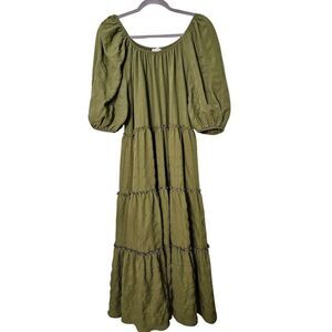 Calista beautiful green boho/prairie dress. Size M.